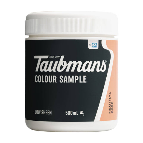 Taubmans Neutral 500ml Sample Pot, Water Based Acrylic, Splatter Resistant Tintable