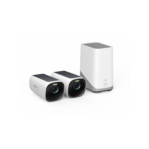 Eufy Eufycam 3 2-Camera Pack with Homebase - 4K Video - Solar Powered - White - SuperSaverAU - view 1