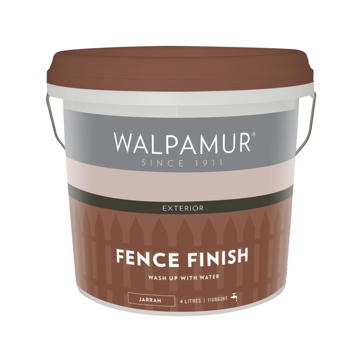 Walpamur 4L Jarrah Fence Finish - Durable Water-Based Outdoor Paint