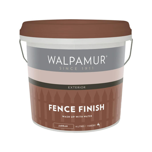 Walpamur 4L Jarrah Fence Finish - Durable Water-Based Outdoor Paint