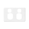 DETA Clip-On Cover for X6 Series Double Powerpoint White Polycarbonate 6010B