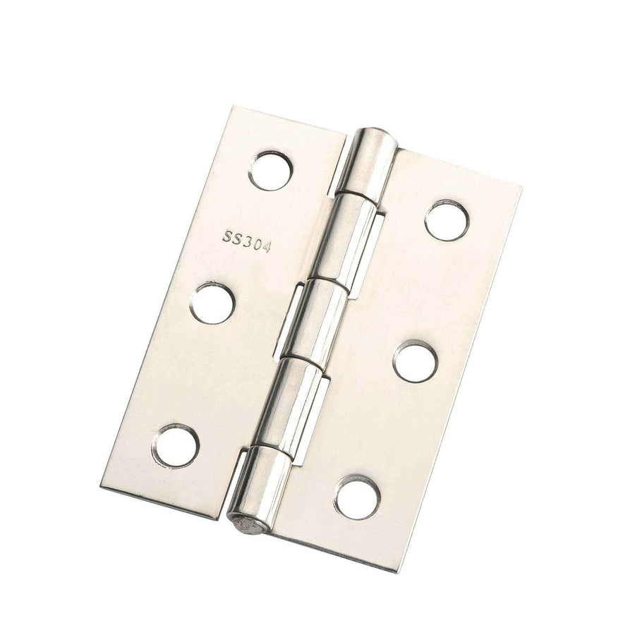 Lane Fixed Pin Butt Hinge - 70mm Polished Stainless Steel - Security - SuperSaverAU - view 1