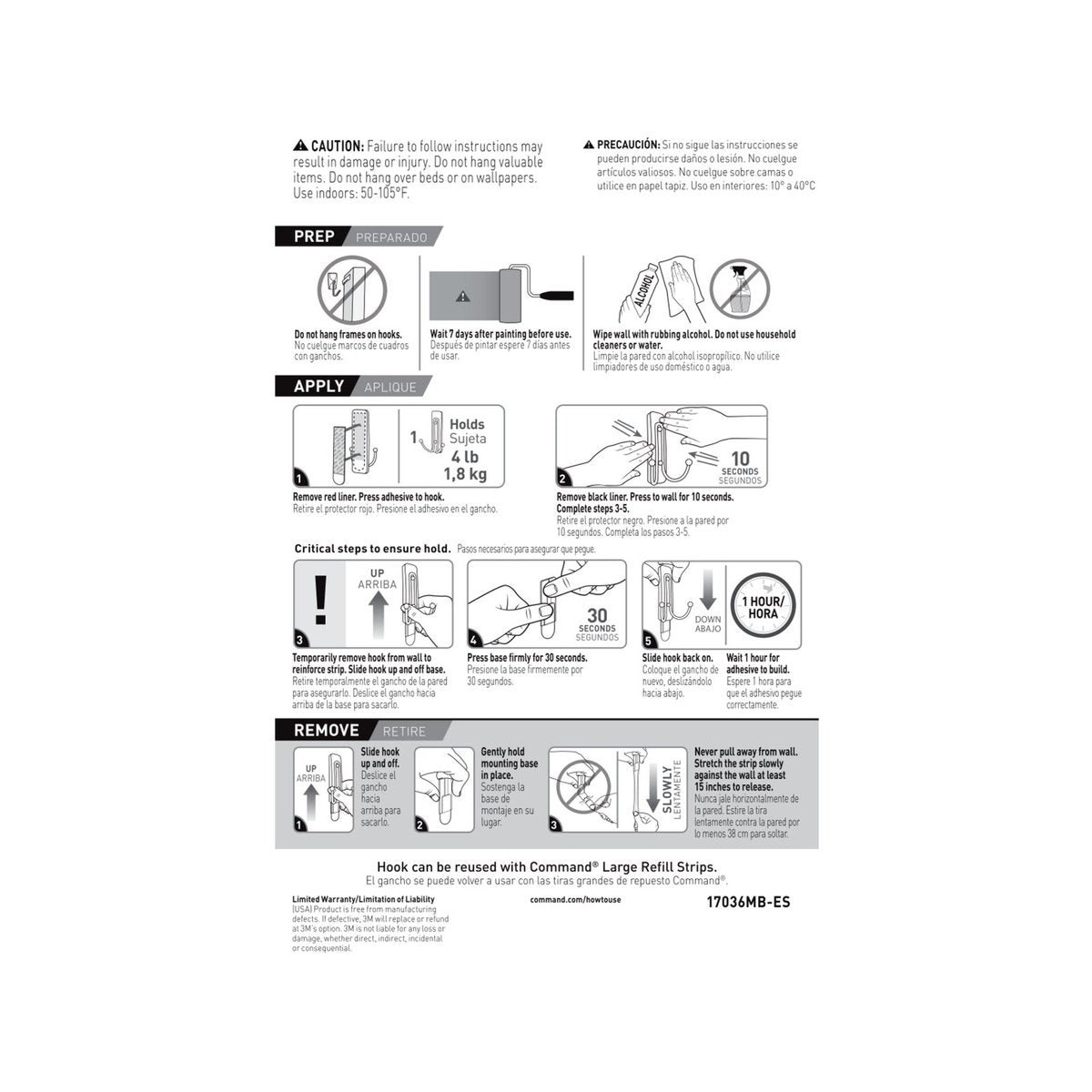 Command Brushed Nickel Hooks 3 Pack - 1 Large & 2 Small - Damage-Free Hanging - 98mm x 171mm - SuperSaverAU - view 4