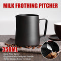 350 ml Stainless Steel Milk Frothing Pitcher for Coffee and Lattes - Matte Black