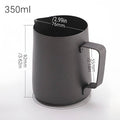 350 ml Stainless Steel Milk Frothing Pitcher for Coffee and Lattes - Matte Black - view 3