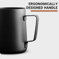 350 ml Stainless Steel Milk Frothing Pitcher for Coffee and Lattes - Matte Black - view 5