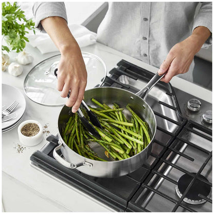 GreenPan Superior Deep Sauté 28cm 4.7L PFAS-Free Tri-Clad Stainless Steel Cookware