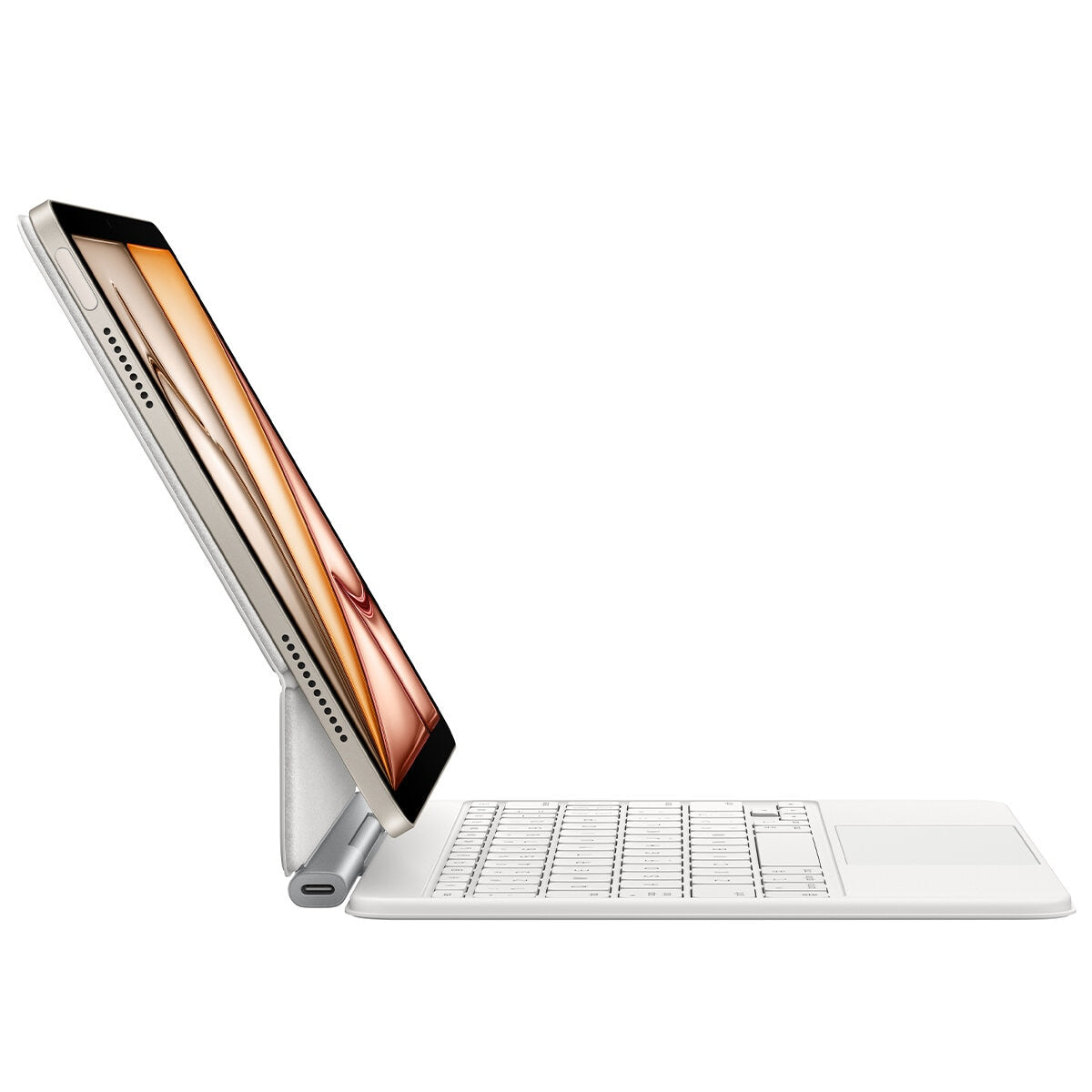 Apple Magic Keyboard for iPad Air M3 White MDFW4ZA/A - Sleek Design, Adjustable Viewing Angles, Large Glass Trackpad - SuperSaverAU - view 3