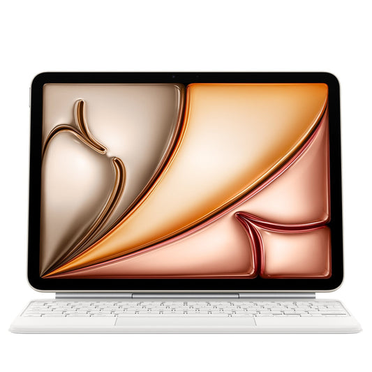 Apple Magic Keyboard for iPad Air M3 White MDFW4ZA/A - Sleek Design, Adjustable Viewing Angles, Large Glass Trackpad