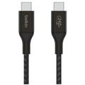 Belkin BoostCharge USB-C to USB-C Cable 1M CAB015BT1MBK | Fast Charging 240W MacBook Pro 14” | Dual E-marker Chips | Durable Nylon & Aluminum - SuperSaverAU - view 1