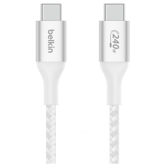 Belkin BoostCharge USB-C to USB-C Cable 2M EPR 240W PD 3.1 MacBook Chromebook iPad Charging Cable