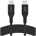 Belkin BoostCharge USB-C to USB-C Cable 1M CAB015BT1MBK | Fast Charging 240W MacBook Pro 14” | Dual E-marker Chips | Durable Nylon & Aluminum - SuperSaverAU - view 4