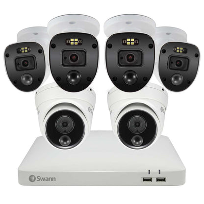 Swann 6 Camera 8 Channel 1080p Full HD DVR Security System SWDVK-84680W4SL2D with True Detect Technology, Night2Day Colour Night Vision, Smartphone Control, and Weatherproof Design