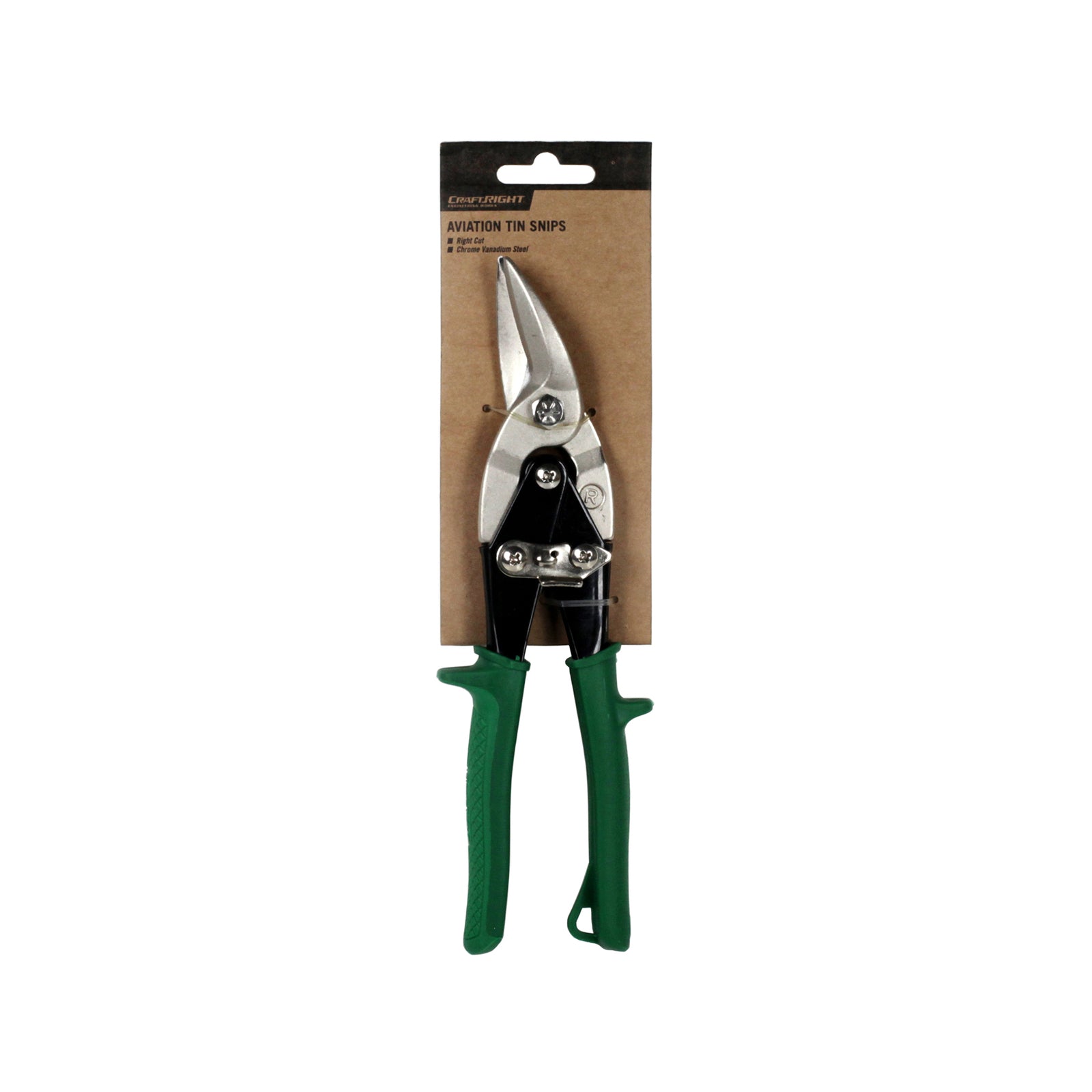 Craftright 250mm Right Cut Aviation Snips Chrome Vanadium