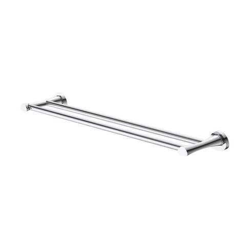 Caroma Double Towel Rail 600mm Polished Chrome Brass Durable Design - SuperSaverAU - view 1