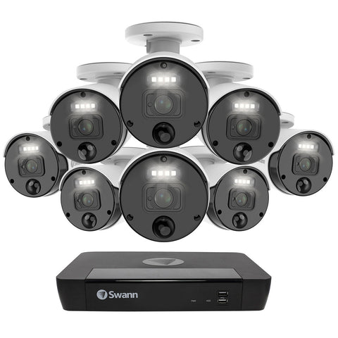 Swann NVR 8 Cameras Security 4K Monitoring 2TB 5MP SWNVK-876808-AU - Colour Night Vision, Motion Detection, Smartphone Integration - SuperSaverAU - view 2