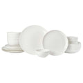 Mikasa Kyler 20 Piece Dinnerware Set | Chip Resistant Bone China | Embossed Ridge Pattern | Microwave & Dishwasher Safe - SuperSaverAU - view 1