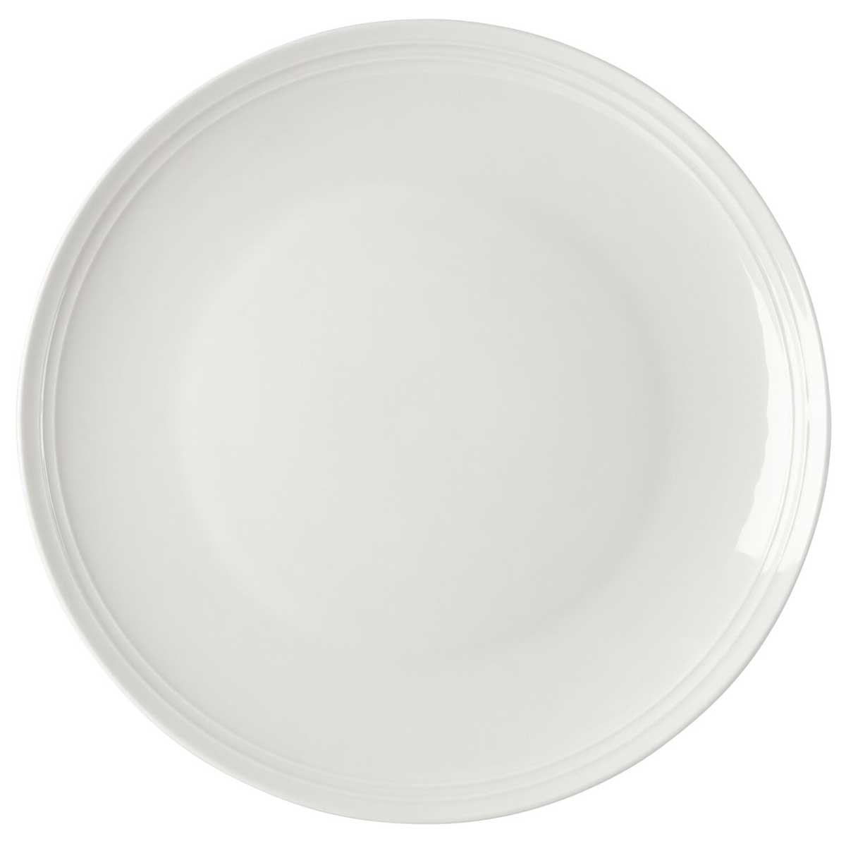 Mikasa Kyler 20 Piece Dinnerware Set | Chip Resistant Bone China | Embossed Ridge Pattern | Microwave & Dishwasher Safe