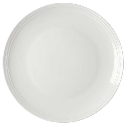 Mikasa Kyler 20 Piece Dinnerware Set | Chip Resistant Bone China | Embossed Ridge Pattern | Microwave & Dishwasher Safe