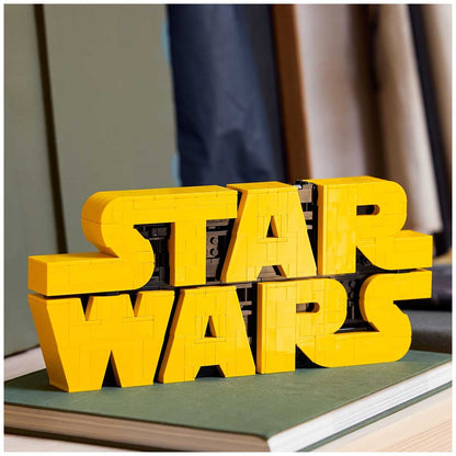 LEGO Star Wars Brick-Built Logo 75407, Buildable Model Kit for Adults, Iconic Opening Credits Sign, Room Decor & Display Set