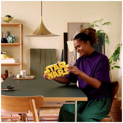 LEGO Star Wars Brick-Built Logo 75407, Buildable Model Kit for Adults, Iconic Opening Credits Sign, Room Decor & Display Set