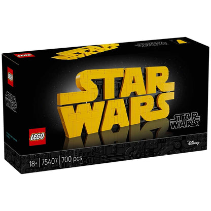 LEGO Star Wars Brick-Built Logo 75407, Buildable Model Kit for Adults, Iconic Opening Credits Sign, Room Decor & Display Set