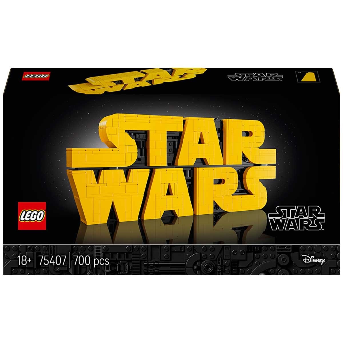 LEGO Star Wars Brick-Built Logo 75407, Buildable Model Kit for Adults, Iconic Opening Credits Sign, Room Decor & Display Set