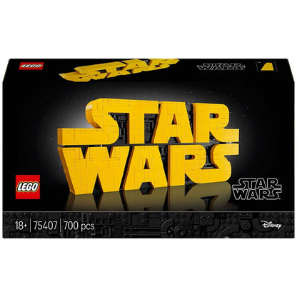 LEGO Star Wars Brick-Built Logo 75407, Buildable Model Kit for Adults, Iconic Opening Credits Sign, Room Decor & Display Set