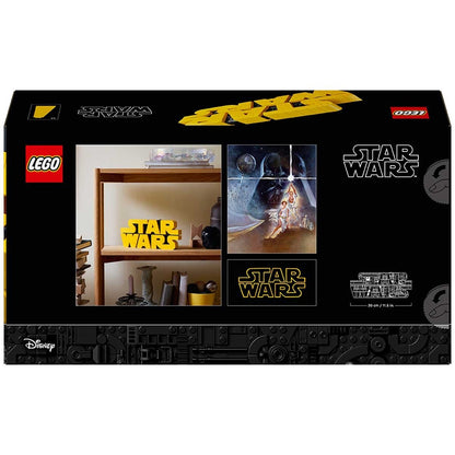 LEGO Star Wars Brick-Built Logo 75407, Buildable Model Kit for Adults, Iconic Opening Credits Sign, Room Decor & Display Set