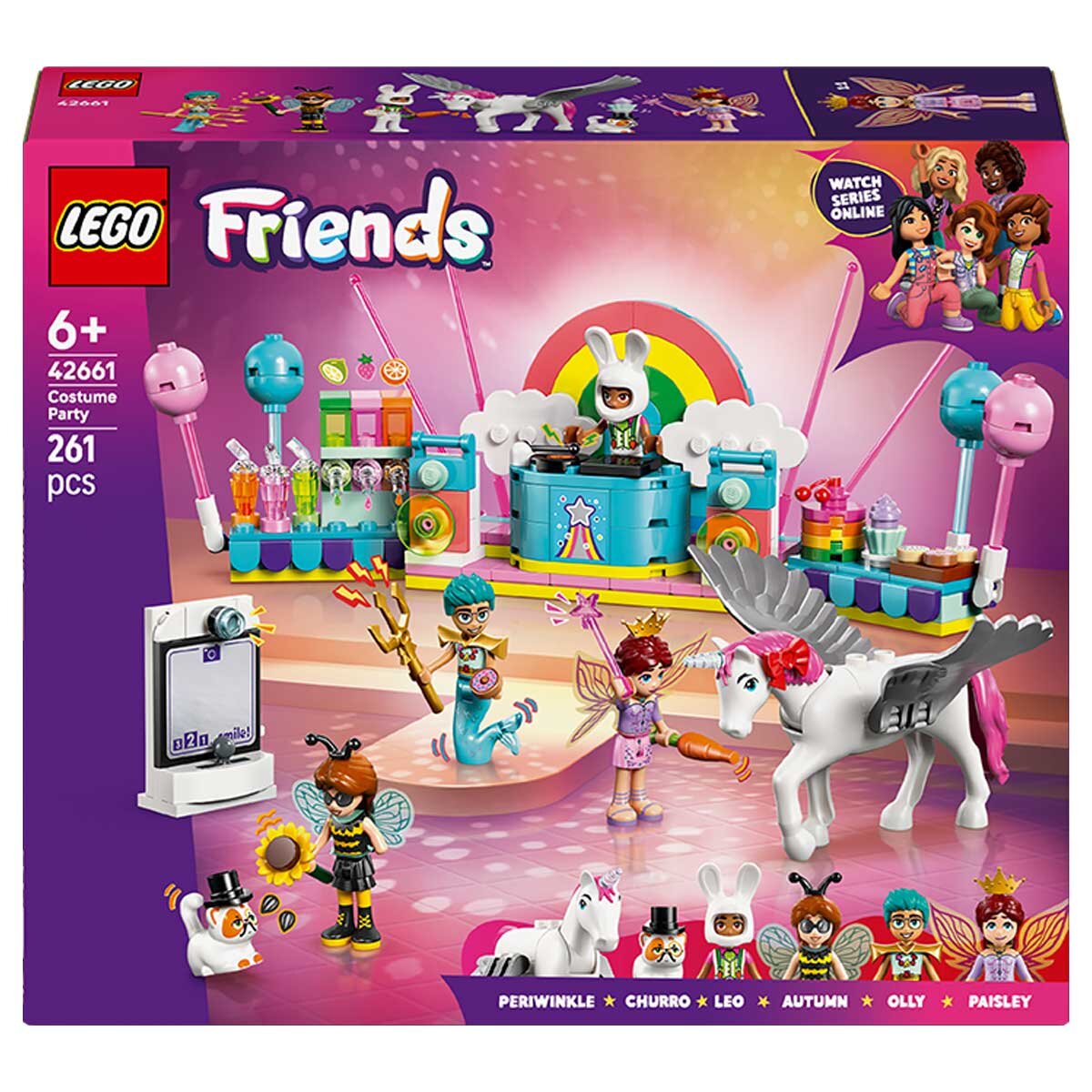 LEGO Friends Costume Party Unicorn Fairy 42661 Building Kit with 4 Minidolls & Party Accessories