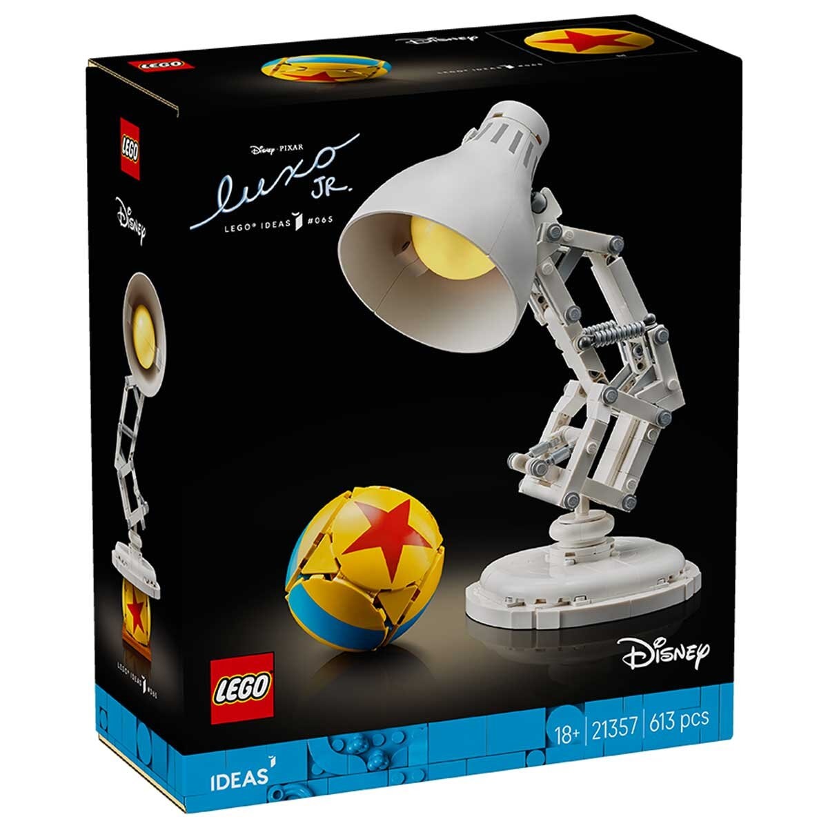 LEGO Ideas Disney Pixar Luxo Jr. 21357 Building Set for Adults | Fully Articulated Display Model with Disney Pixar Ball & Easter Eggs