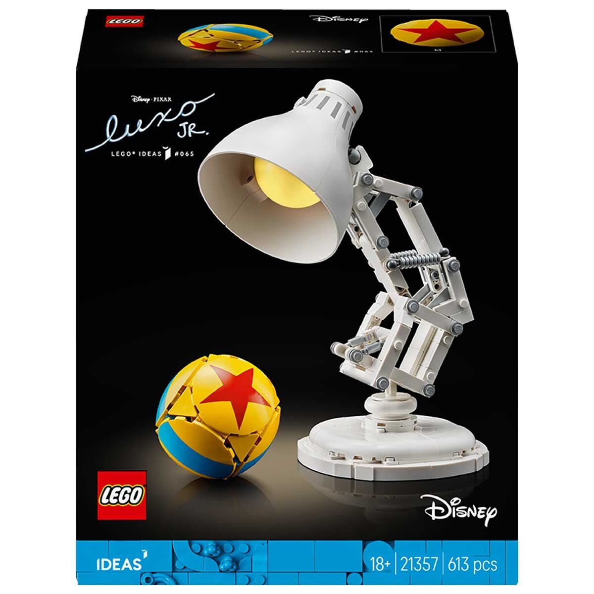 LEGO Ideas Disney Pixar Luxo Jr. 21357 Building Set for Adults | Fully Articulated Display Model with Disney Pixar Ball & Easter Eggs