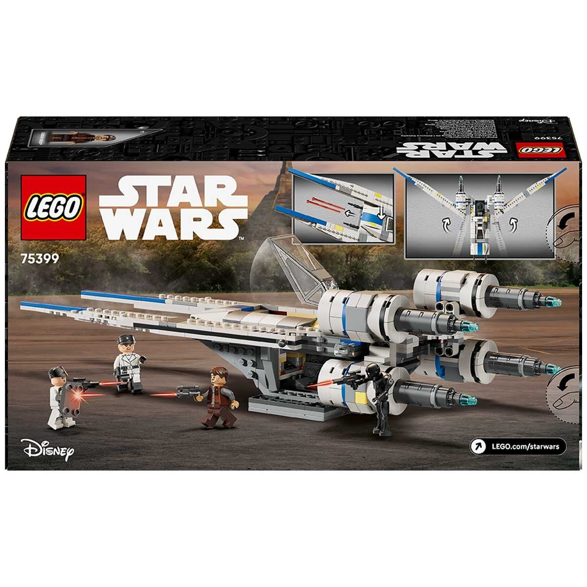 LEGO Star Wars Rebel U-Wing Starfighter 75399 Cassian Andor K-2SO Season 2 Scenes Buildable Model Kit 3 Minifigures & Accessories