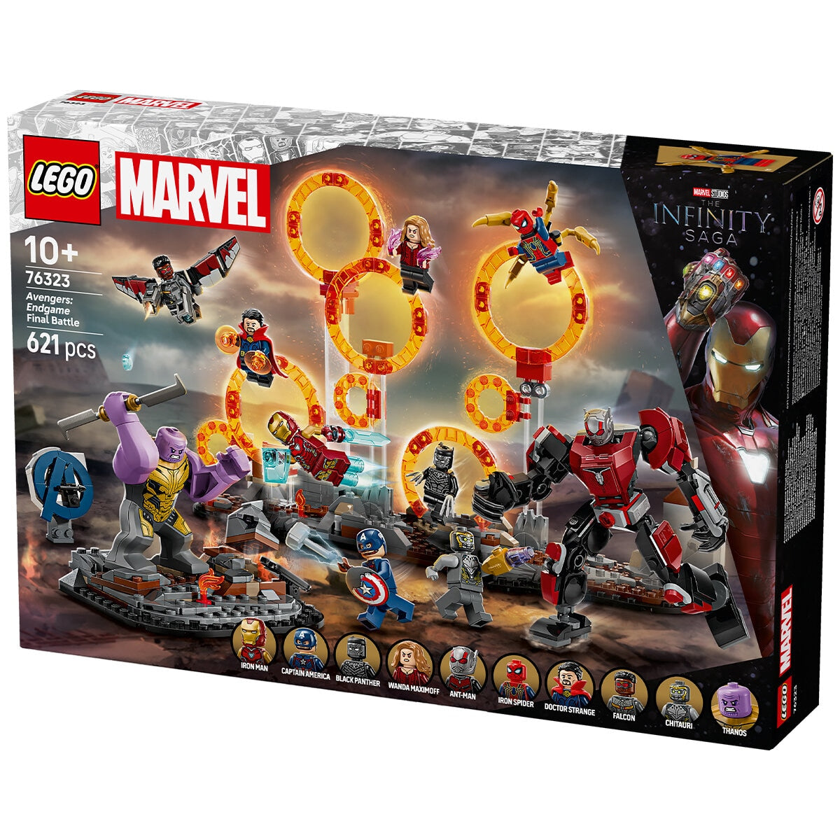 LEGO Super Heroes Marvel Avengers Endgame Final Battle 76323 - 621 Pieces, 9 Minifigures, Thanos Figure, Ant-Man Mech