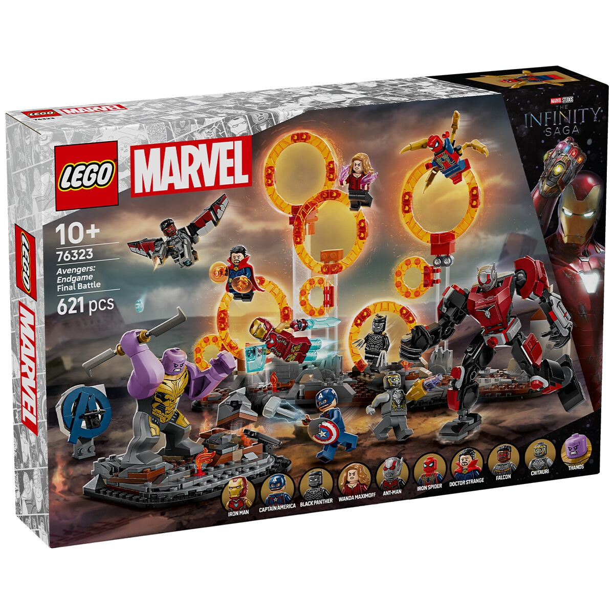 LEGO Super Heroes Marvel Avengers Endgame Final Battle 76323 - 621 Pieces, 9 Minifigures, Thanos Figure, Ant-Man Mech
