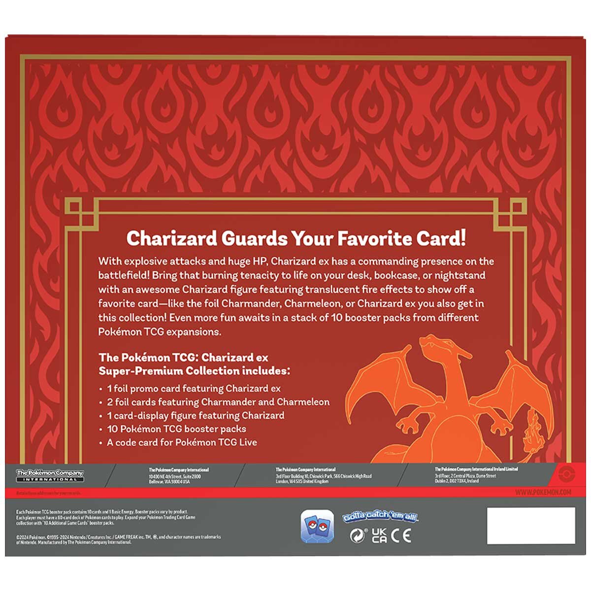 Pokémon Charizard ex Super-Premium Collection Figure with Translucent Fire Effects & 10 Booster Packs - SuperSaverAU - view 4