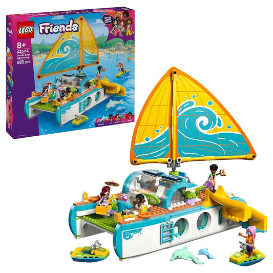LEGO Friends Travel Boat Adventure 42664 with 4 Minidolls & Realistic Features