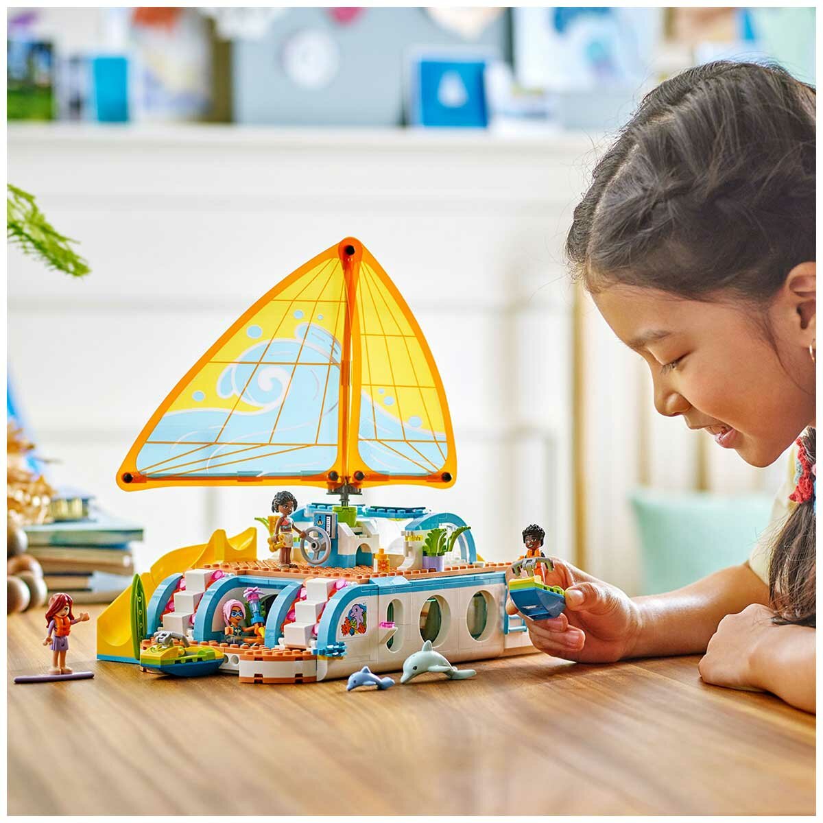 LEGO Friends Travel Boat Adventure 42664 with 4 Minidolls & Realistic Features