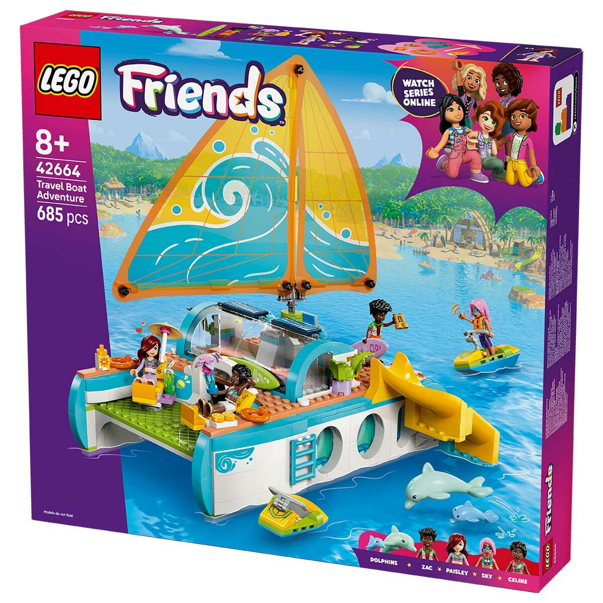 LEGO Friends Travel Boat Adventure 42664 with 4 Minidolls & Realistic Features - SuperSaverAU - view 6