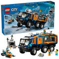 LEGO City Arctic Explorer Science Lab Truck 60471 with 6 Wheel Suspension, Rotating Rooftop Observatory, 5 Explorer Minifigures, 3 Arctic Wolf Figures, 1,064 Pieces - SuperSaverAU - view 1