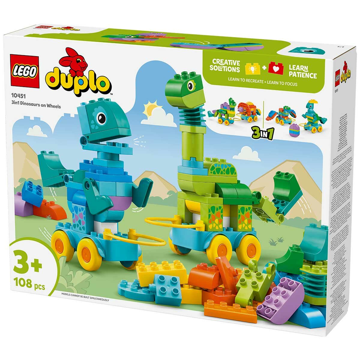 LEGO DUPLO 3 In 1 Dinosaurs on Wheels 10451