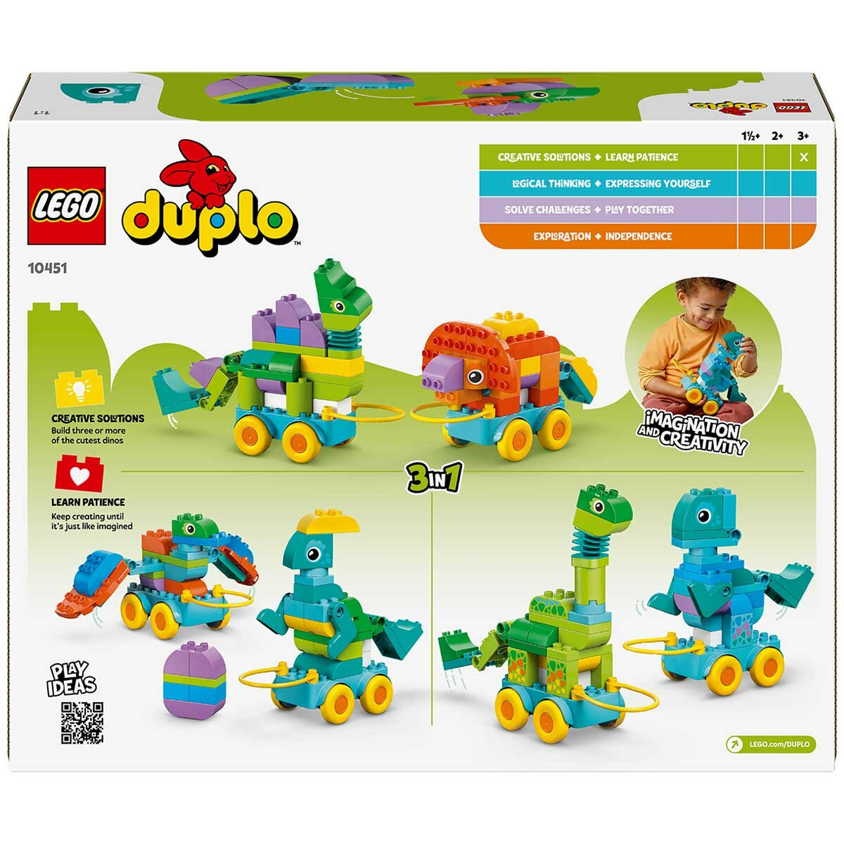 LEGO DUPLO 3 In 1 Dinosaurs on Wheels 10451