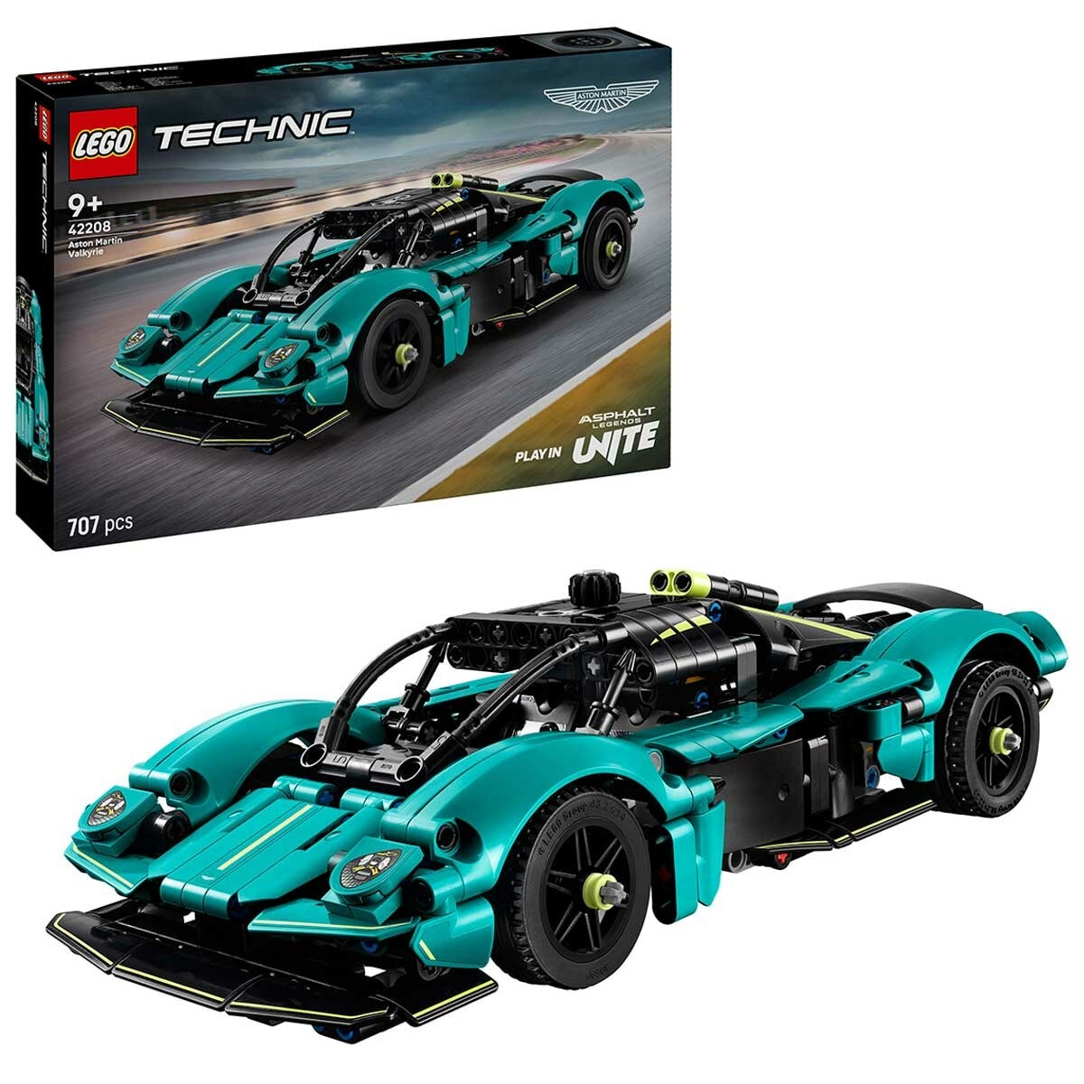 LEGO Technic Aston Martin Valkyrie 42208 Car Model Kit with Steering, V12 Engine, Gullwing Doors - Ideal Gift for Kids