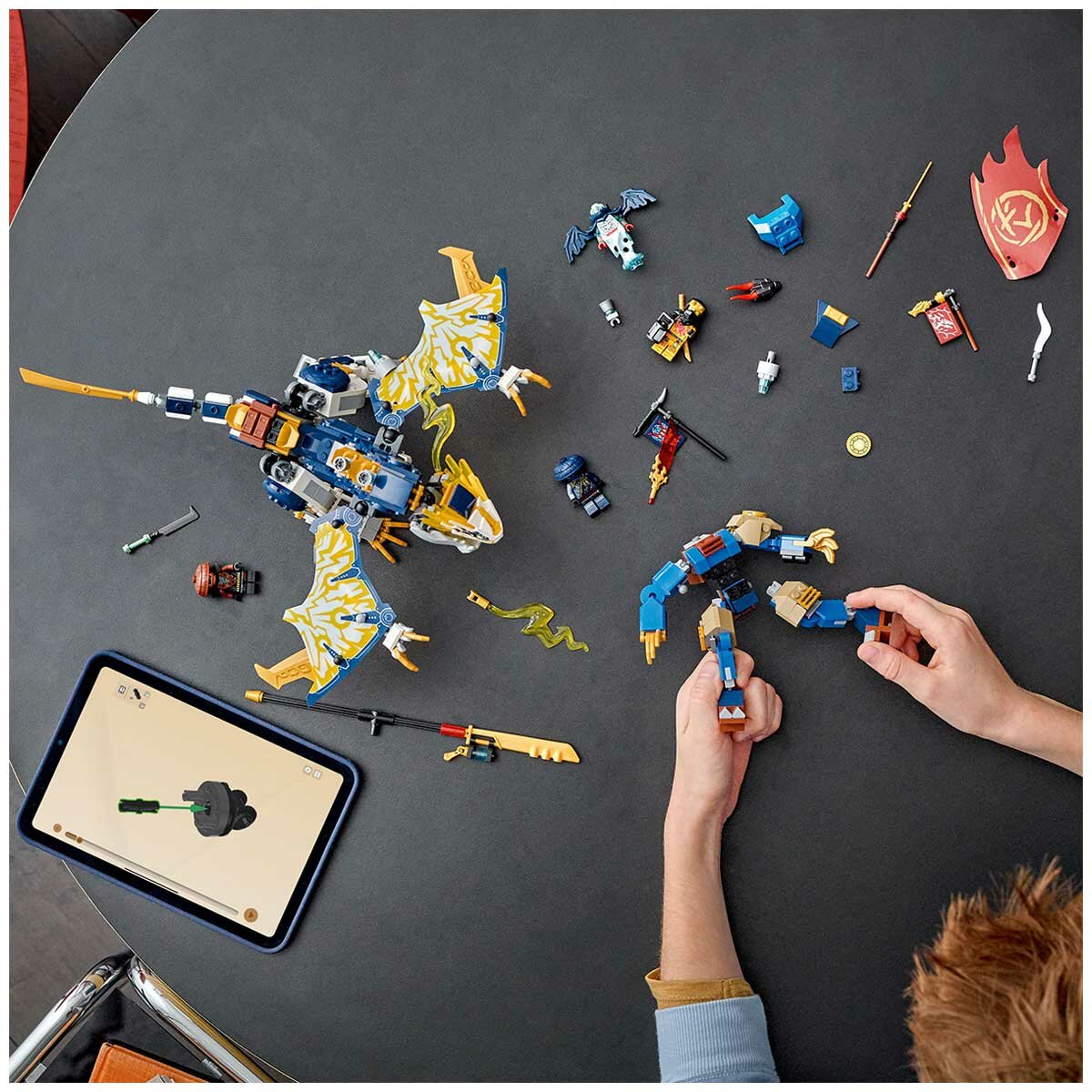 LEGO NINJAGO Rogue's Mech Dragon Rider 71843 Combo Ninja Toy with Movable Mech and Dragon Figures, 4 Minifigures, and Interactive Playset Integration