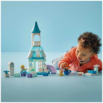 LEGO DUPLO Disney Anna and Elsa’s Frozen Castle Party 10455 Buildable Toddler Toy with Elsa, Anna, Olaf, and Baby Sven