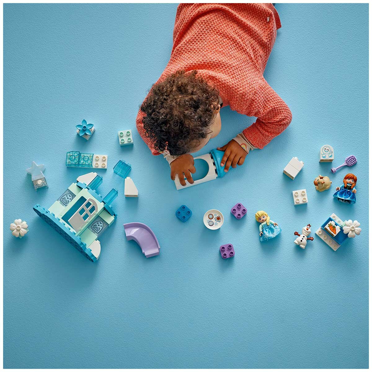 LEGO DUPLO Disney Anna and Elsa’s Frozen Castle Party 10455 Buildable Toddler Toy with Elsa, Anna, Olaf, and Baby Sven - SuperSaverAU - view 5