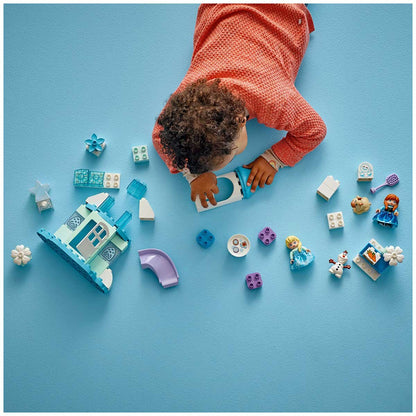 LEGO DUPLO Disney Anna and Elsa’s Frozen Castle Party 10455 Buildable Toddler Toy with Elsa, Anna, Olaf, and Baby Sven