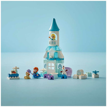 LEGO DUPLO Disney Anna and Elsa’s Frozen Castle Party 10455 Buildable Toddler Toy with Elsa, Anna, Olaf, and Baby Sven