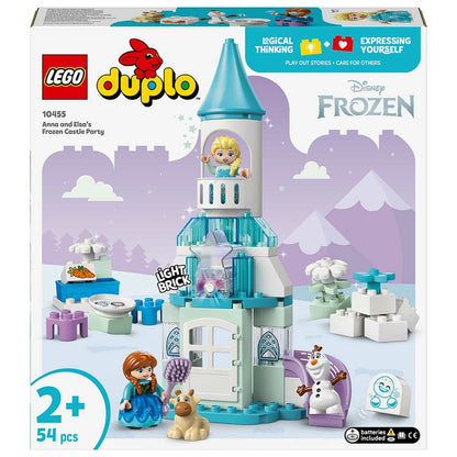 LEGO DUPLO Disney Anna and Elsa’s Frozen Castle Party 10455 Buildable Toddler Toy with Elsa, Anna, Olaf, and Baby Sven