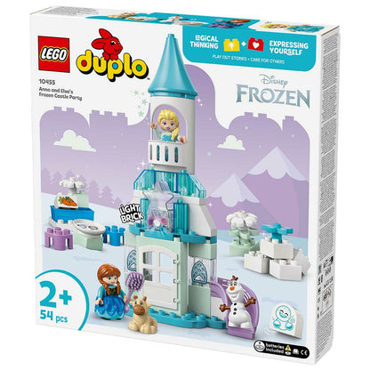 LEGO DUPLO Disney Anna and Elsa’s Frozen Castle Party 10455 Buildable Toddler Toy with Elsa, Anna, Olaf, and Baby Sven